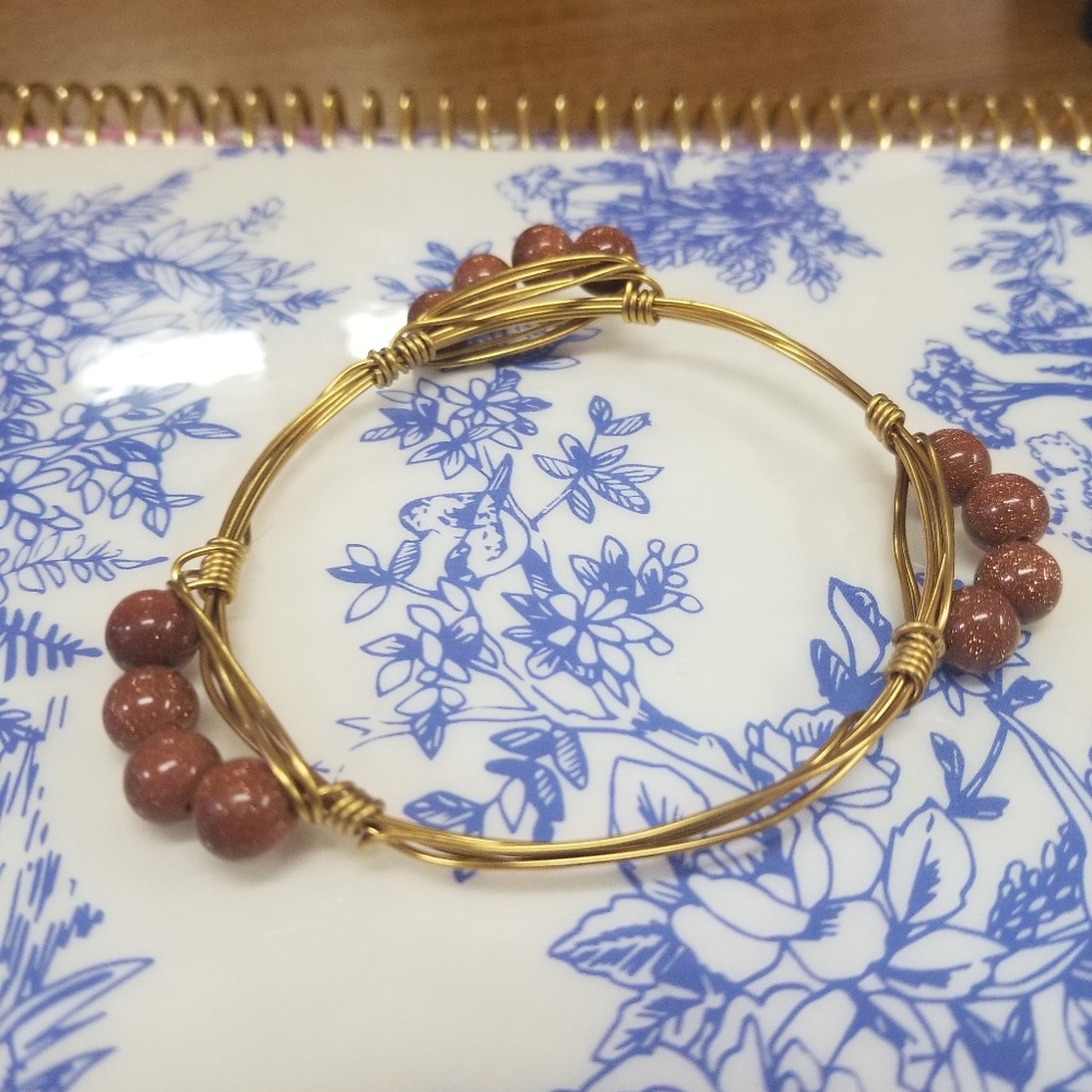 bourbon & boweties inspired wire wrapped bracelet